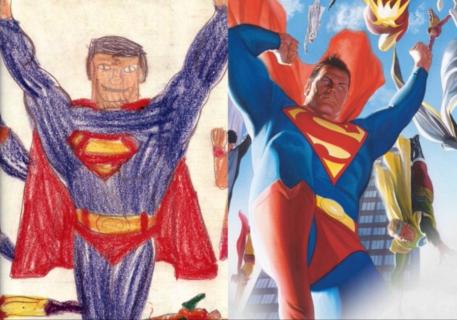 Alex Ross at age 7 and 37